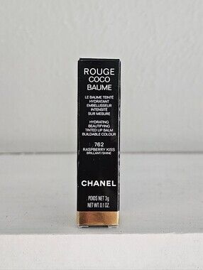 New In Box- Chanel Rouge Coco Baume- Shine 762 Rasberry Kiss